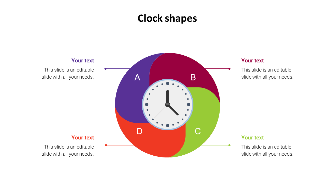 Clock Shapes PowerPoint Template and Google Slides